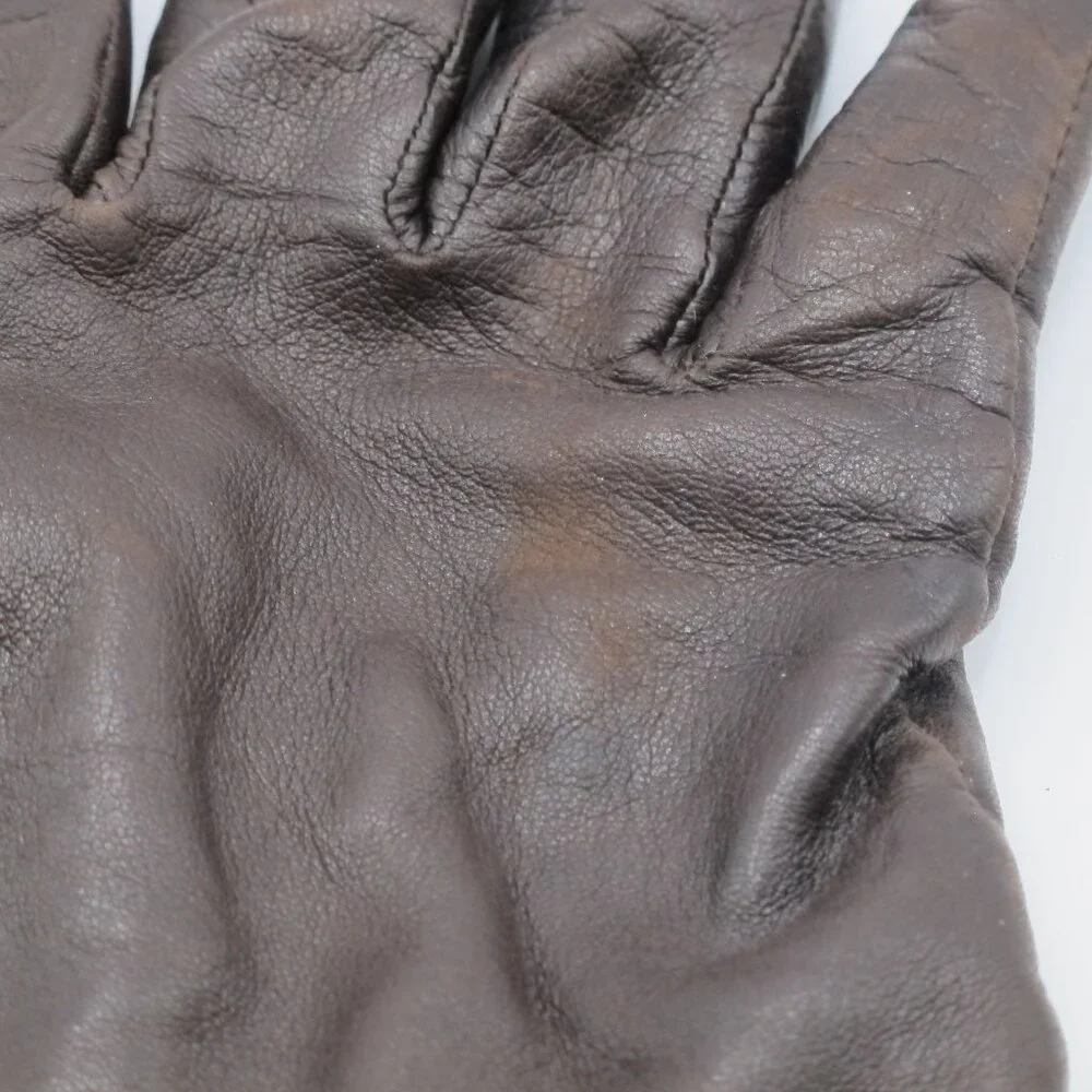 Leather dark brown, cashmere lined, 7.5 ladies gloves